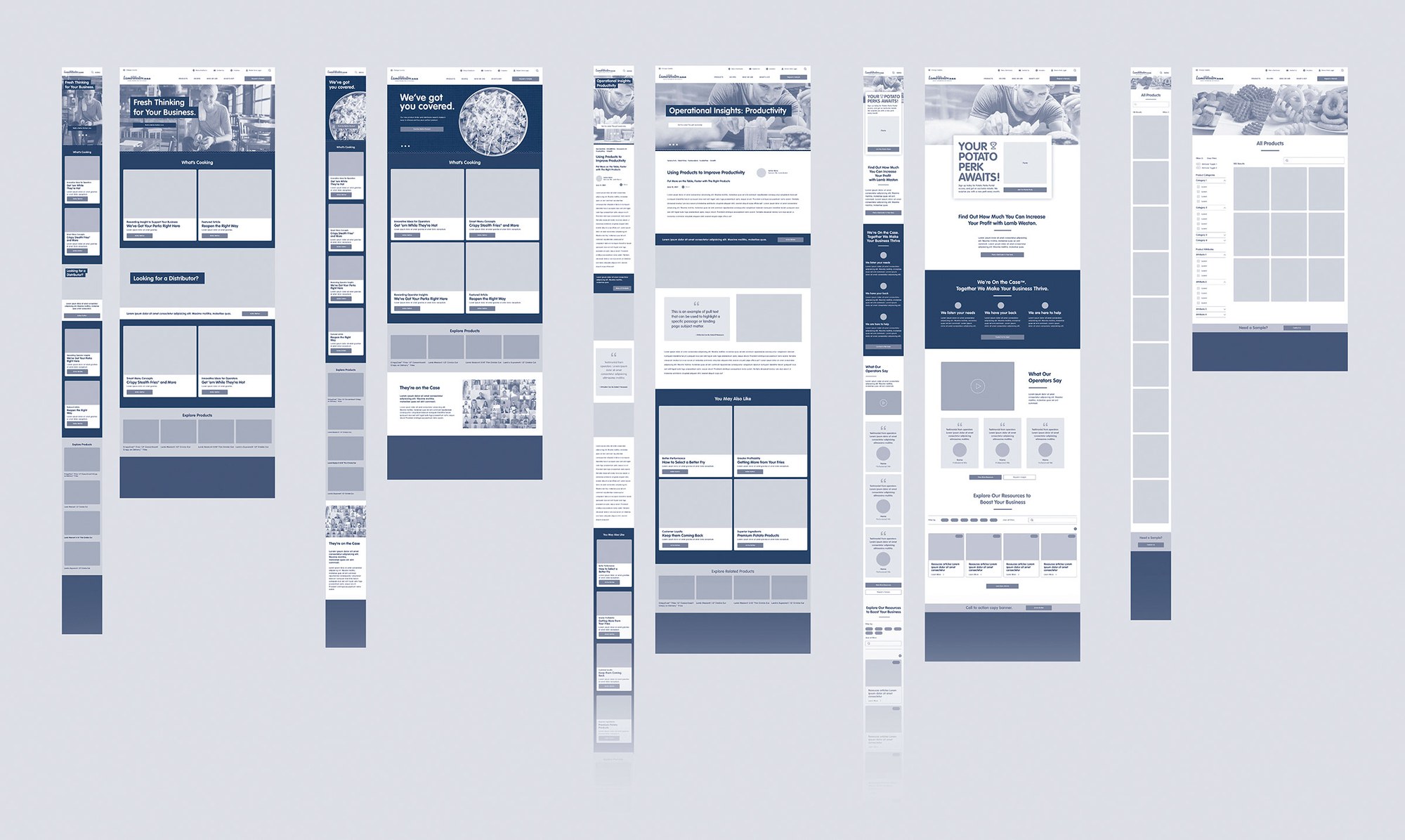 Medium-fidelity wireframes