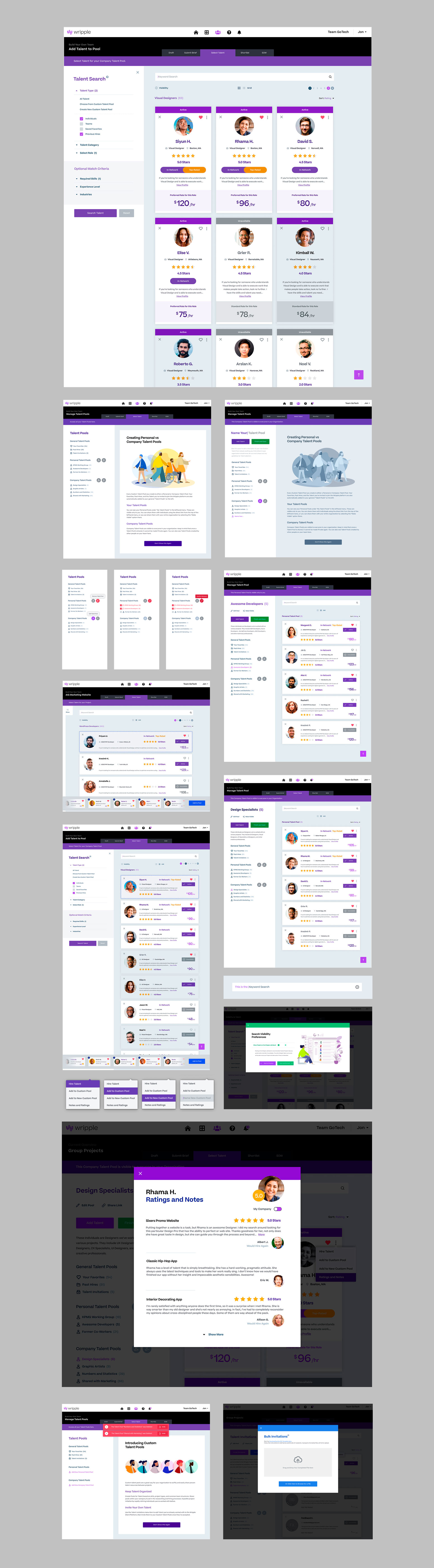 Custom talent dashboard