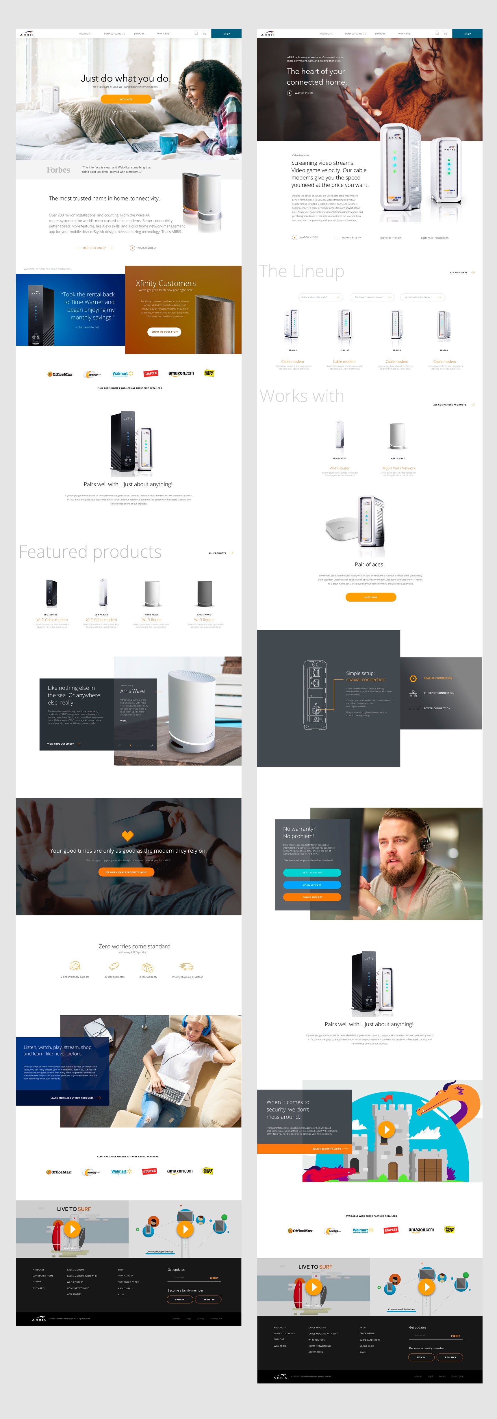 Product category pages