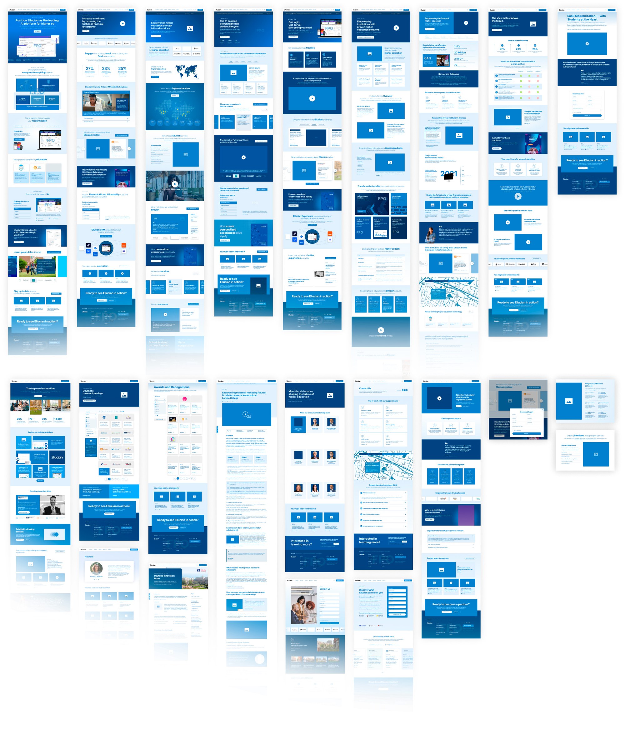 High-fidelity wireframes