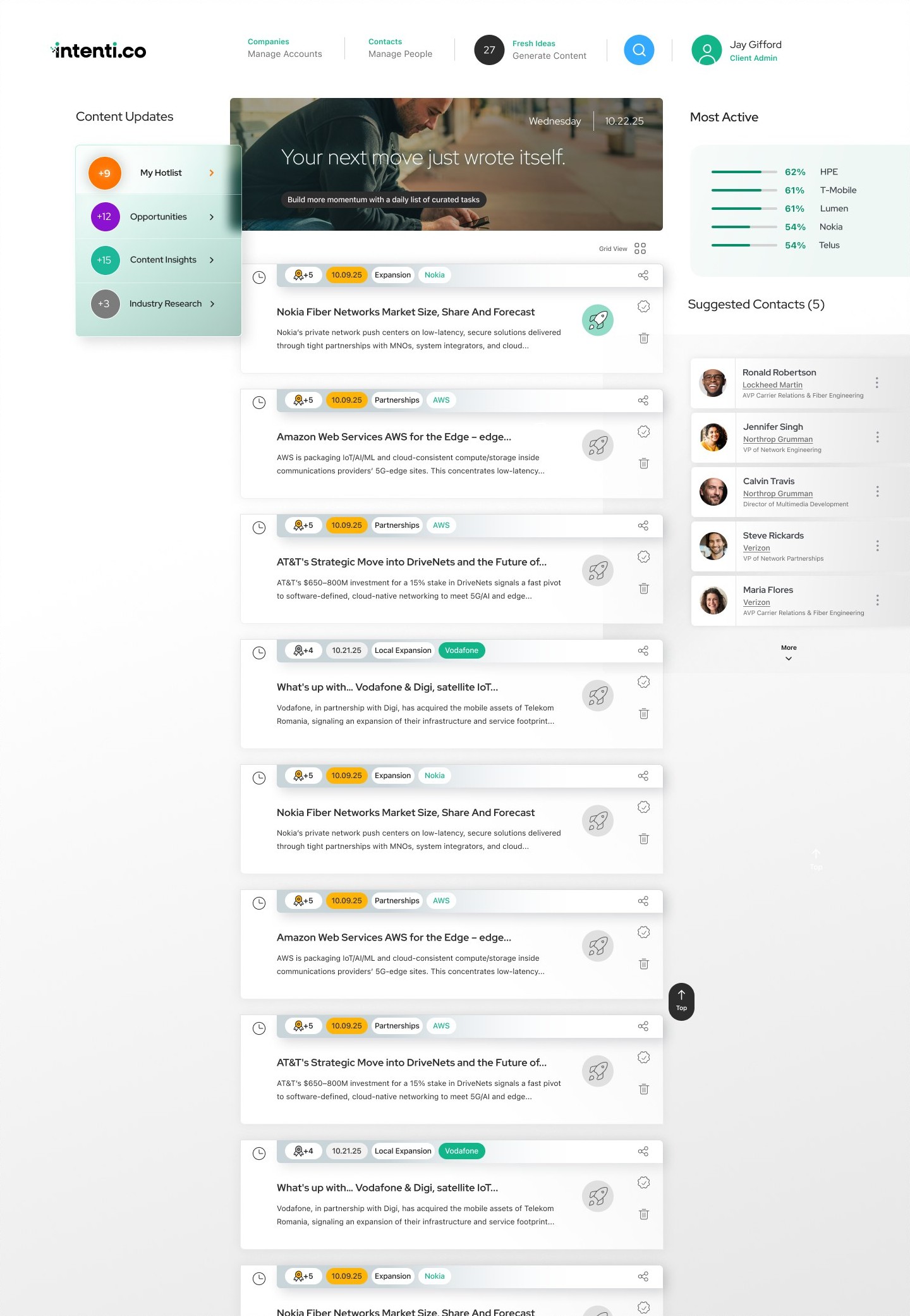 Early sales dashboard, first end-to-end view