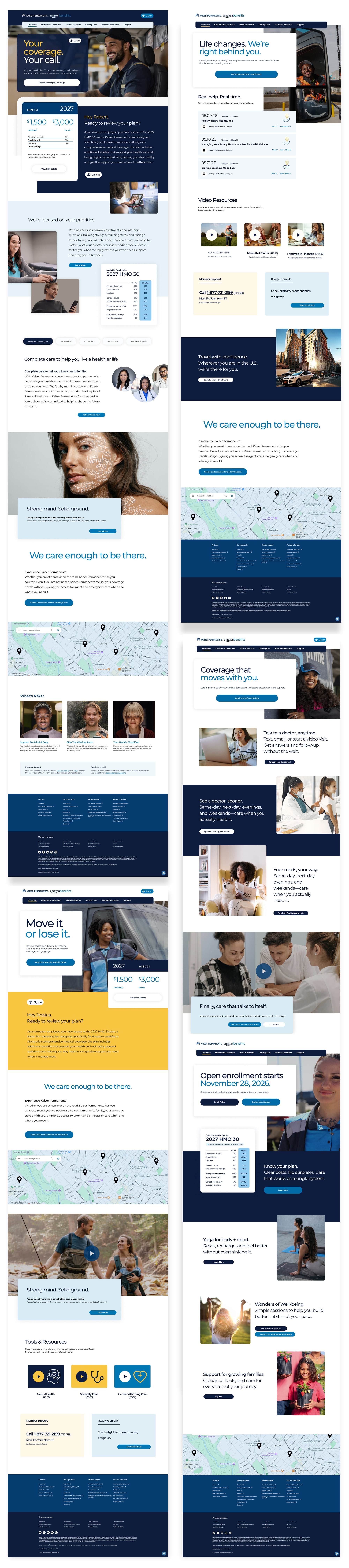 Member-facing pages for benefits registration – Amazon employees