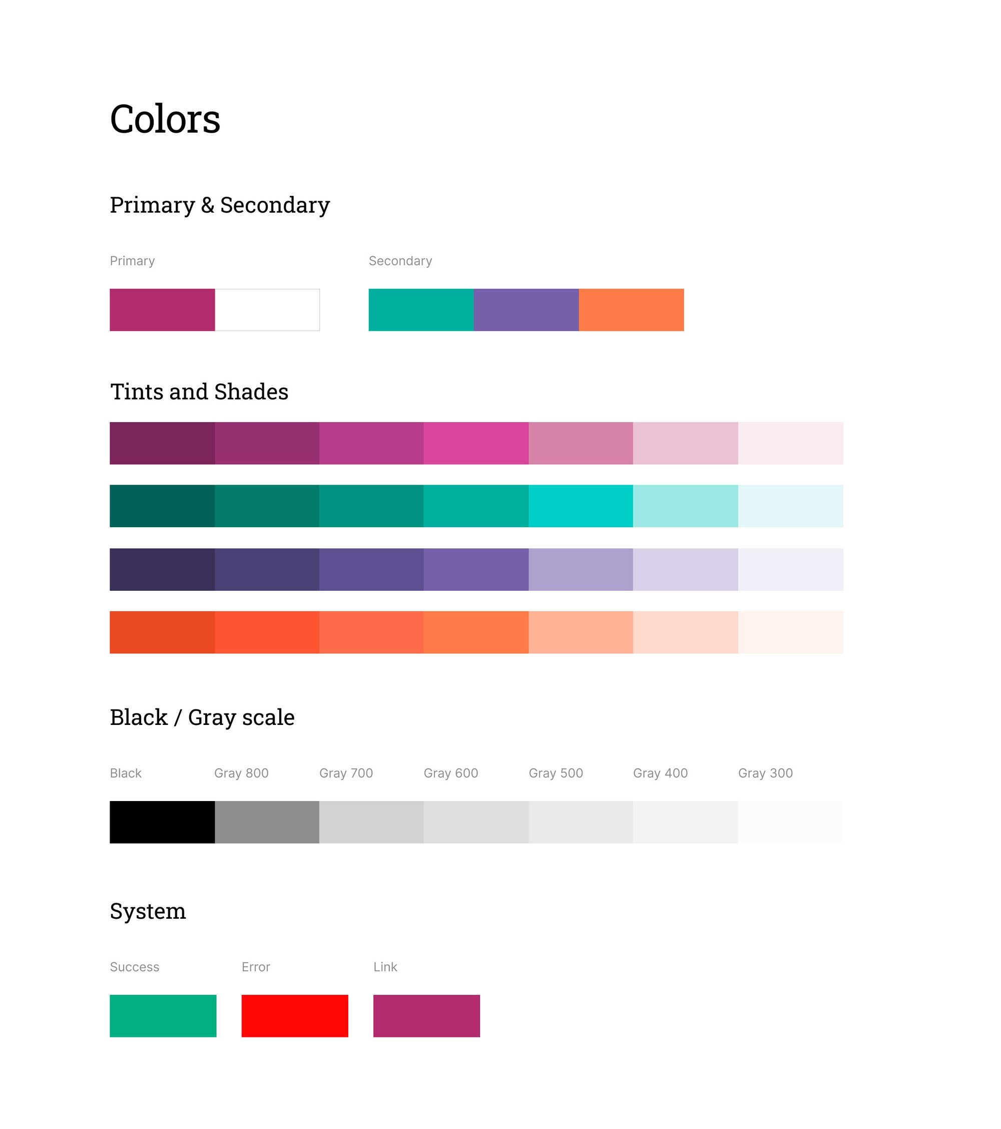 Color and type foundations for the new identity