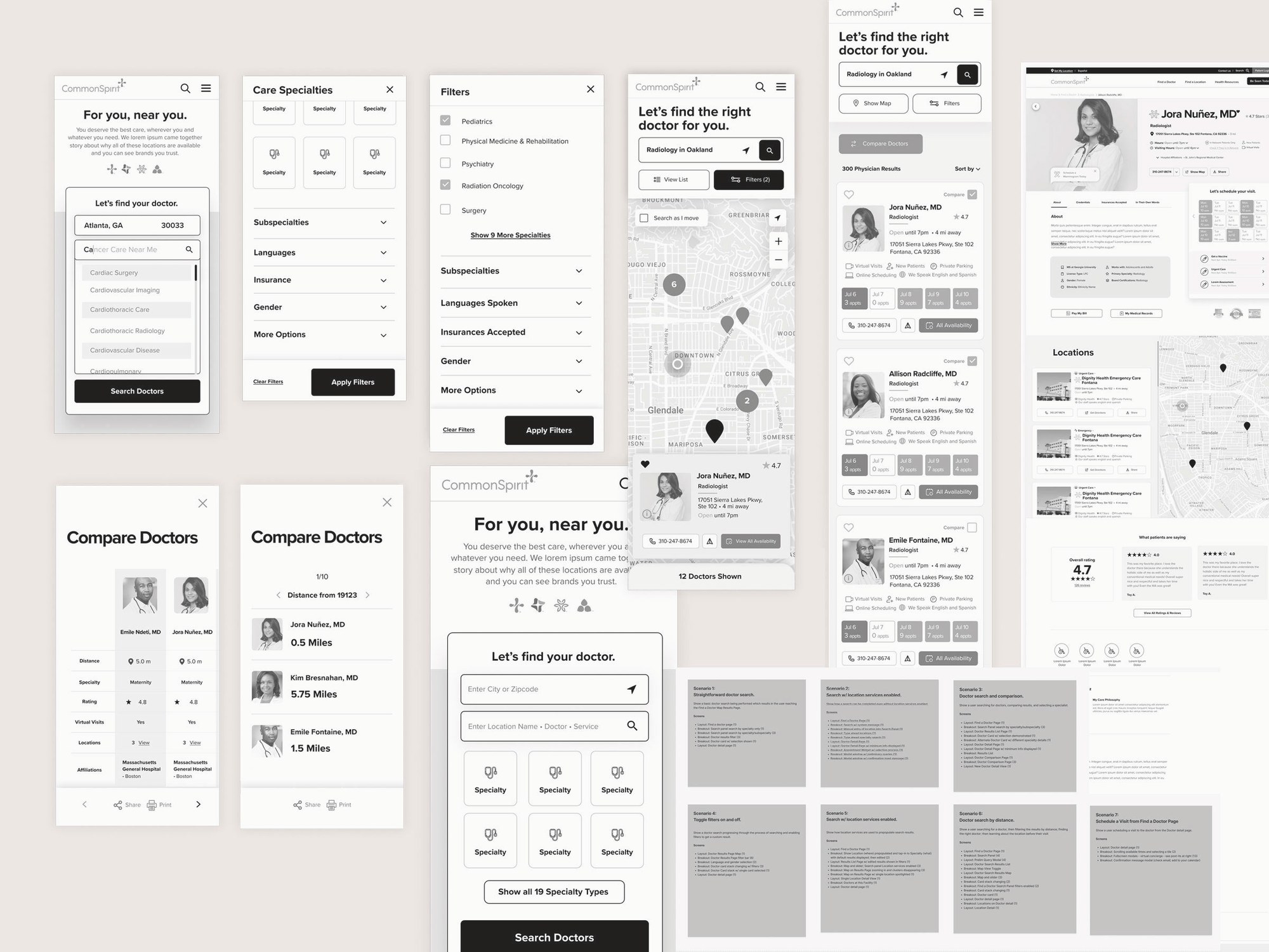 Medium-fidelity wireframes